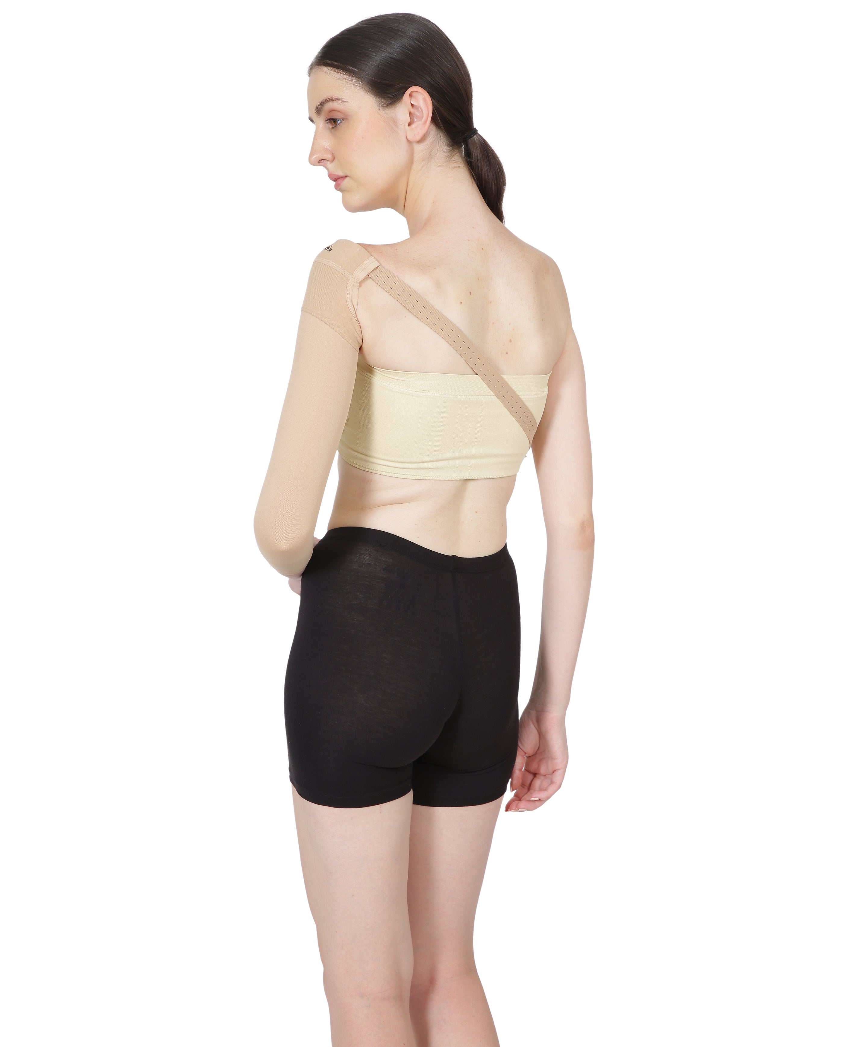 Graduated Medical Compression Arm Sleeves (with Shoulder Strap)